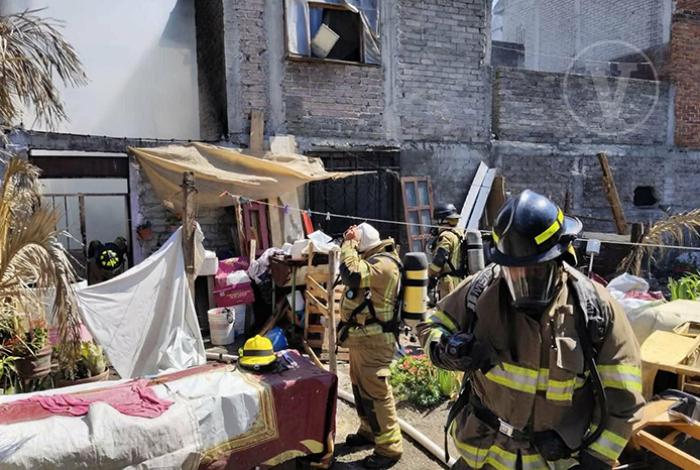 Se registra incendio de domicilio en la Ampliación La Soledad, Morelia