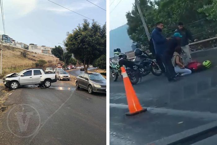 Se registran 2 accidentes vehiculares en diferentes zonas de Morelia; hay una lesionada