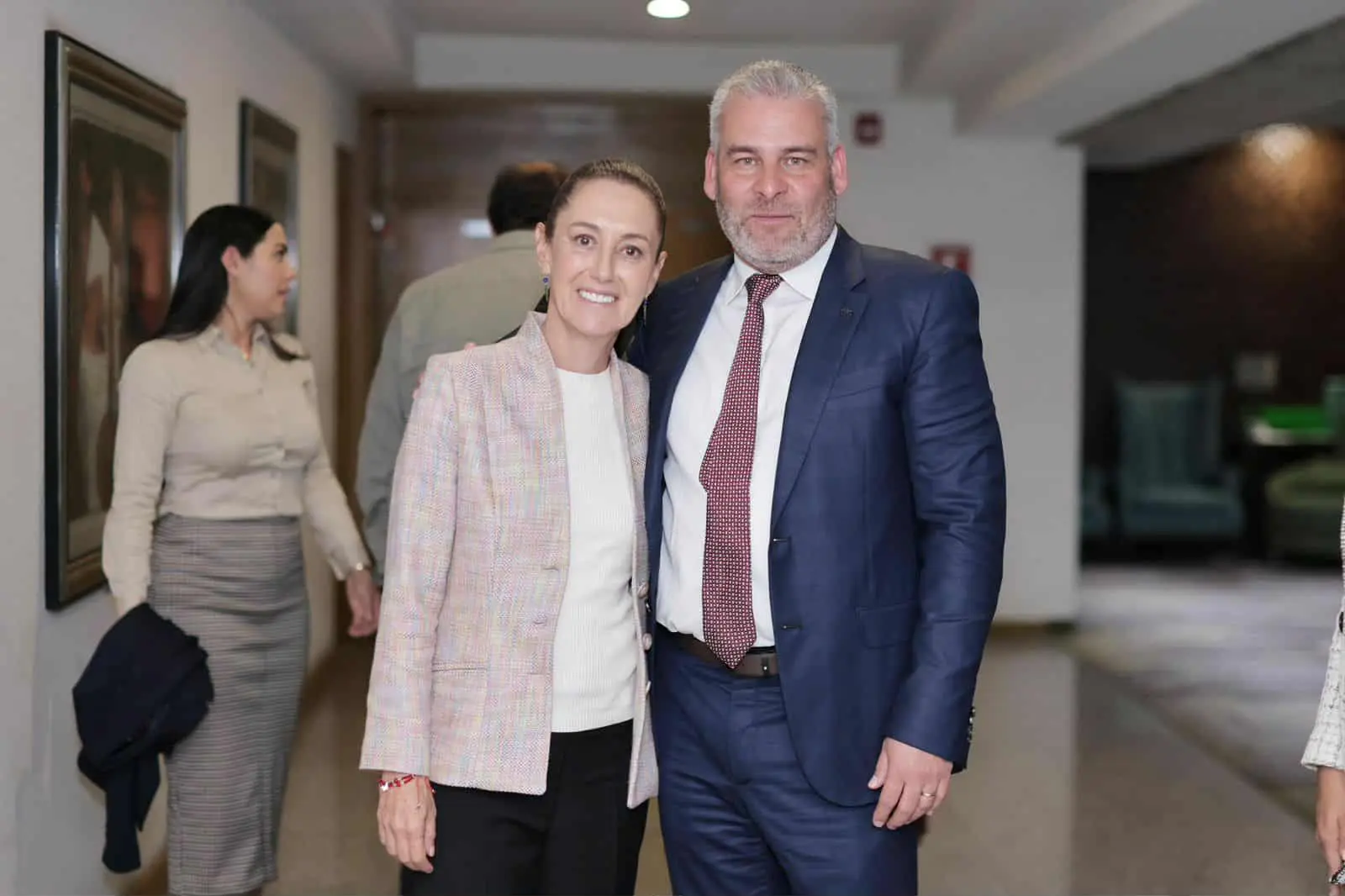 Se reúne en Palacio Nacional Ramírez Bedolla y Claudia Sheinbaum