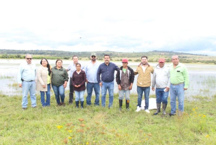 Secretaría de Agricultura y Desarrollo Rural de Morelia entrega crías de carpa a productores acuícolas