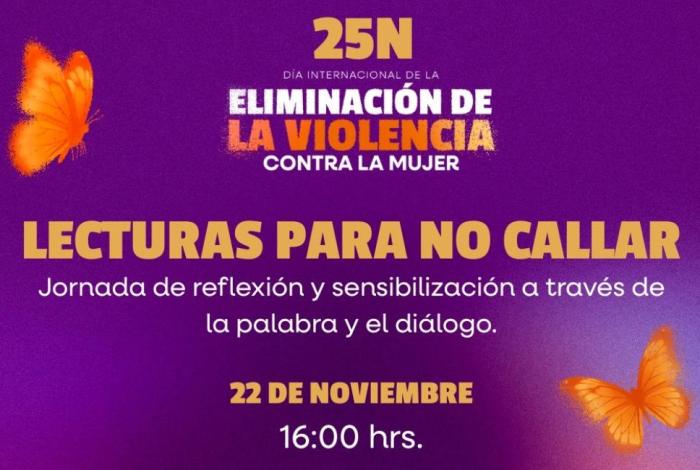 SeCultura Morelia invita a jornada de lectura y diálogo en el marco del 25N