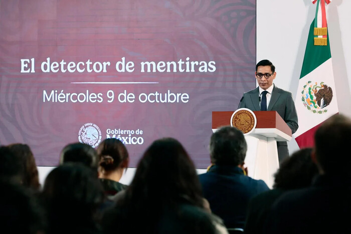 Sheinbaum estrena el “Detector de Mentiras”, nueva sección de su conferencia matutina