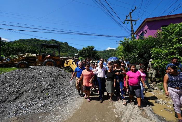 Sheinbaum supervisa zonas afectadas por lluvias e inundaciones