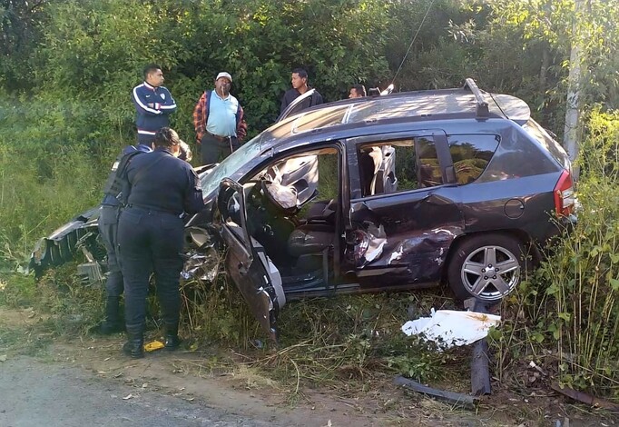 Siete lesionados en choque múltiple ocurrido en Chilchota