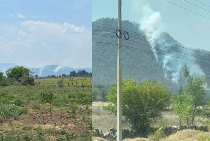 Sigue el incendio en Estribo Grande de Pátzcuaro,  reanudan descargas aéreas: ¿Corre peligro El Mirador?