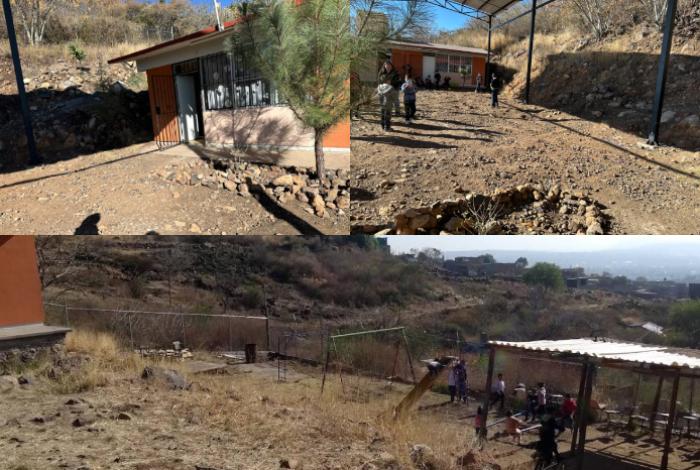 Sin agua, sin baños y en zona de riesgo estudian alumnos de la Primaria José M. Michelena, en Morelia