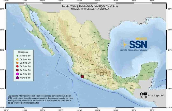 Sin reporte de daños en Salvador Escalante tras el sismo de esta madrugada