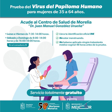 SSM ofrece pruebas gratuitas de Papiloma Humano en Centro de Salud de Morelia