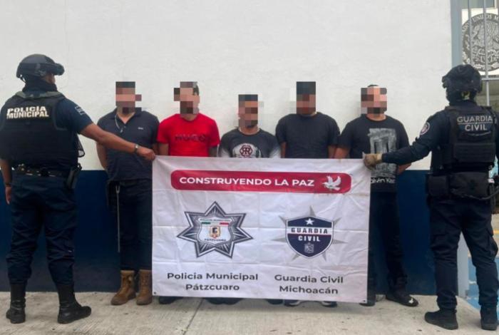 SSP detiene a 5 hombres en posesión de tres armas y droga en Salvador Escalante