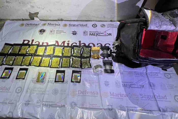 SSP detiene a hombre en posesión de marihuana en Uruapan