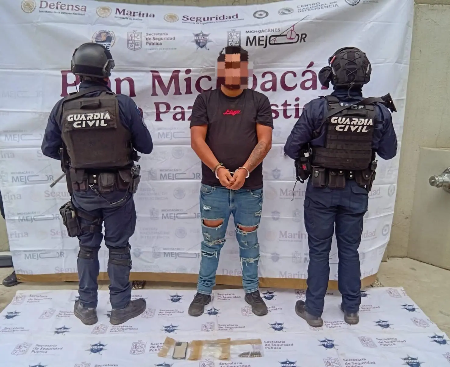 *SSP detiene a objetivo delincuencial en Los Reyes*