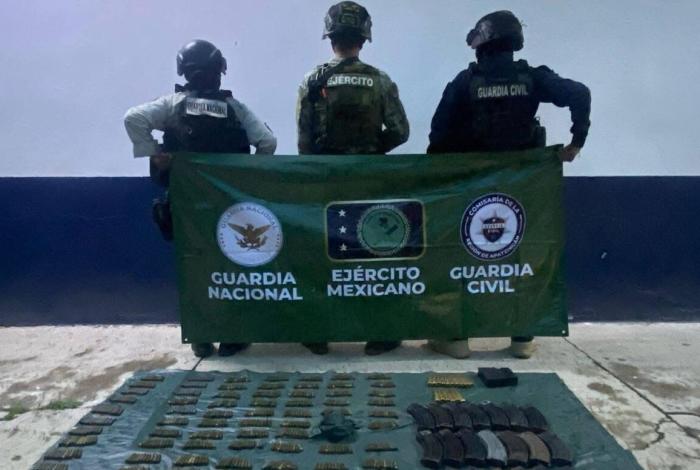 SSP y Defensa aseguran vehículos robados y municiones