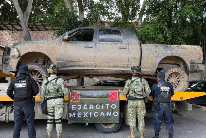 SSP y Defensa decomisan arma, municiones y vehículos en Hidalgo