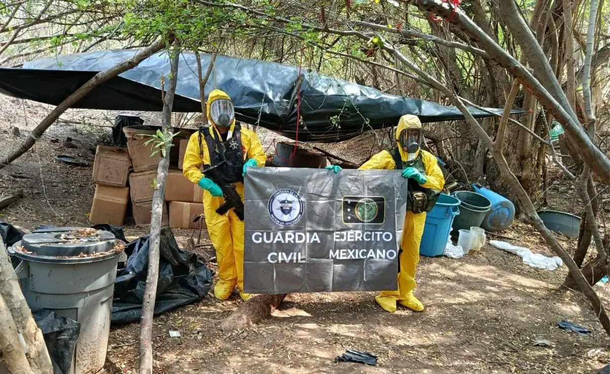 SSP y Defensa desmantelan laboratorio de drogas en Arteaga