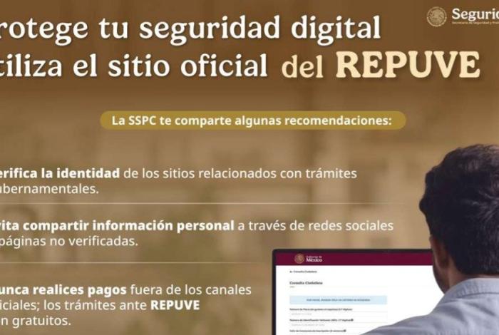 SSPC emite recomendaciones para evitar ser víctima de fraudes en páginas que suplantan la identidad del repuve