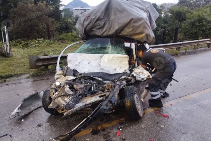 Terrible choque en la Zitácuaro-Morelia deja un hombre herido