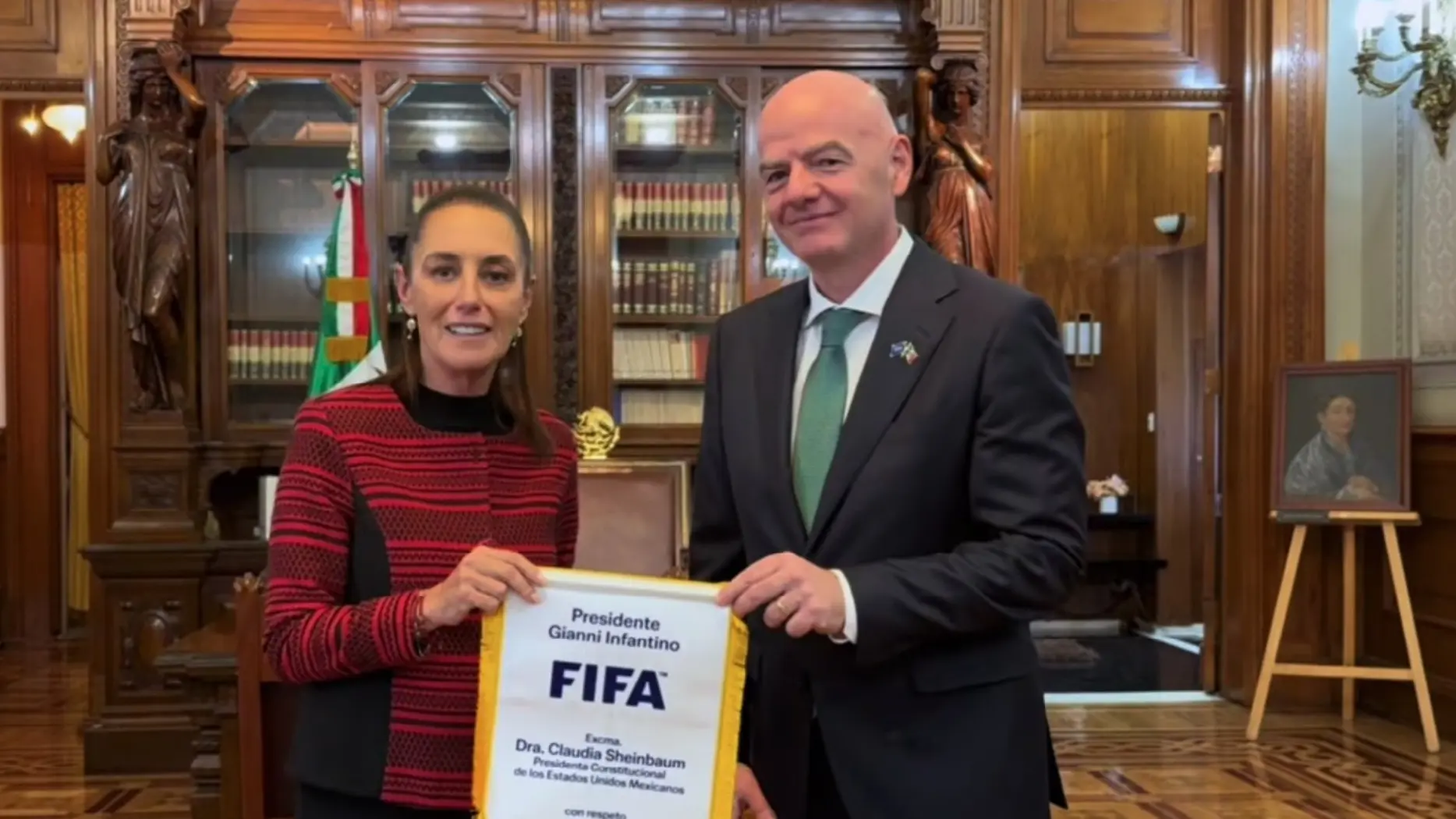 Todo va a salir maravilloso; La inauguración del mundial de futbol será histórica: Presidenta Claudia Sheinbaum tras reunión con Presidente de la FIFA, Gianni Infantino 