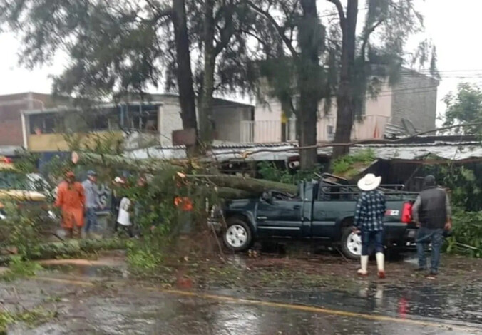 Tormenta Intensa en Los Reyes Derriba Árboles y Causa Encharcamientos