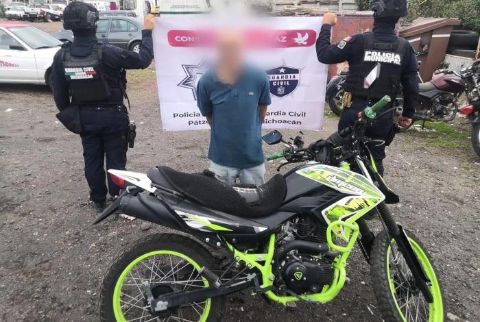 Tras persecución detienen a un hombre con drogas sintéticas en Pátzcuaro