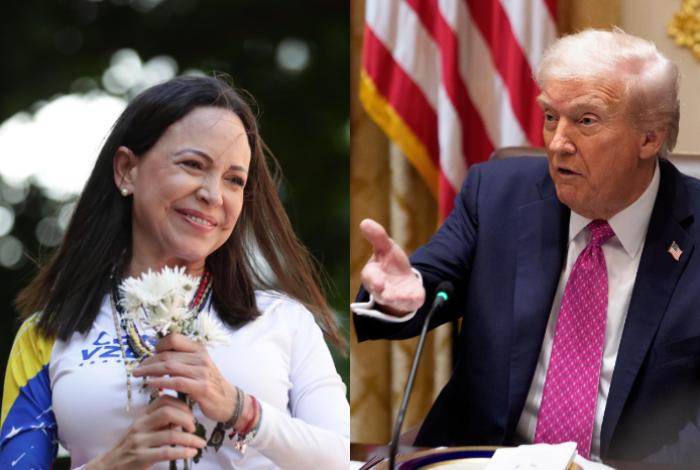 Trump dice no saber quién es María Corina Machado, pese a que fue muy generosa con él
