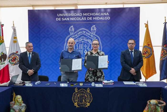 UMSNH impulsa una política de vinculación, cooperación y proyección global; Yarabí Ávila signa carta intención con AOMA