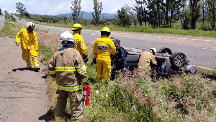 Un lesionado tras volcadura