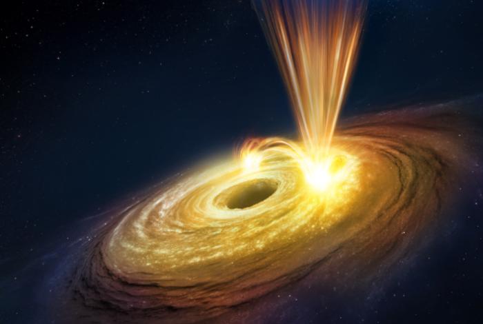 Una explosión proveniente de un agujero negro permite ver una galaxia lejana con vientos de 60.000 km por segundo