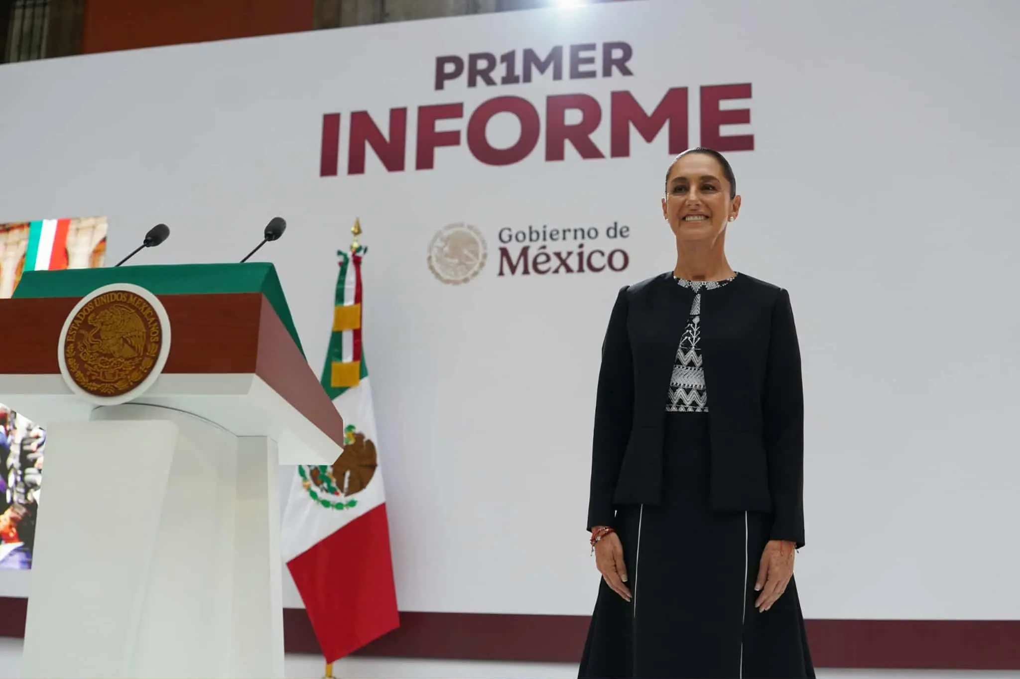 “Vamos bien y vamos a ir mejor”, destacó la Presidenta de México, #ClaudiaSheinbaum, durante su #Pr1merInforme