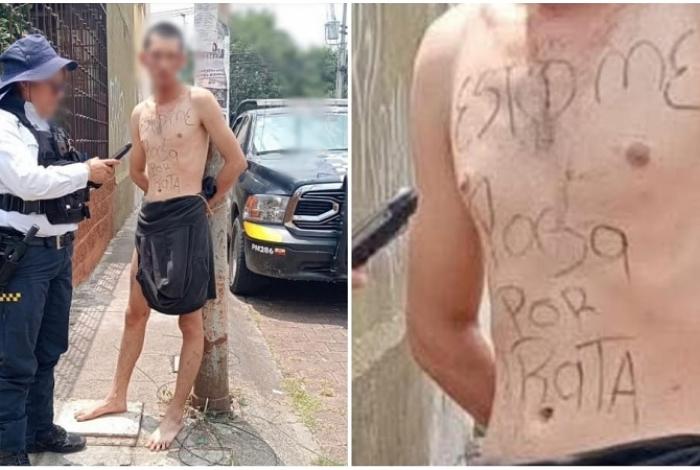 Vecinos golpean y amarran a presunto ladrón en Villas del Pedregal