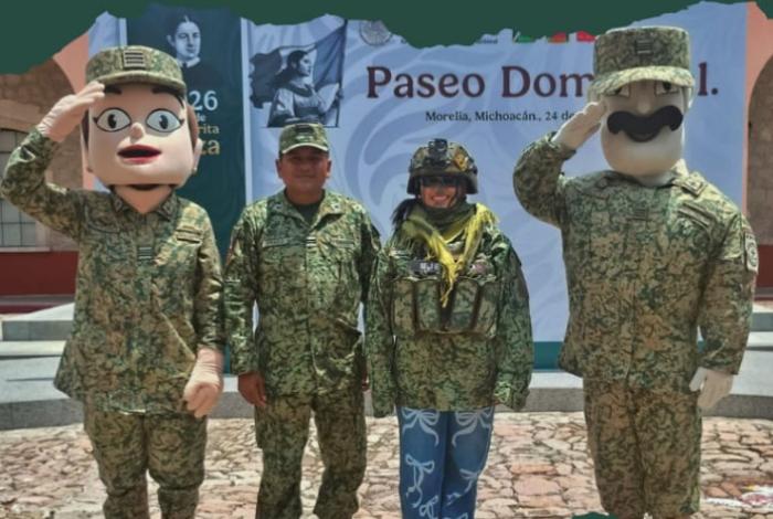 Vehículos, binomios canófilos, botargas y más en el Paseo Dominical del Ejército en Morelia