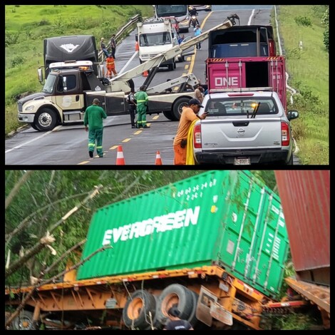 #Video | Dos tráileres se salen del camino en distintos puntos de la Autopista Siglo XXI