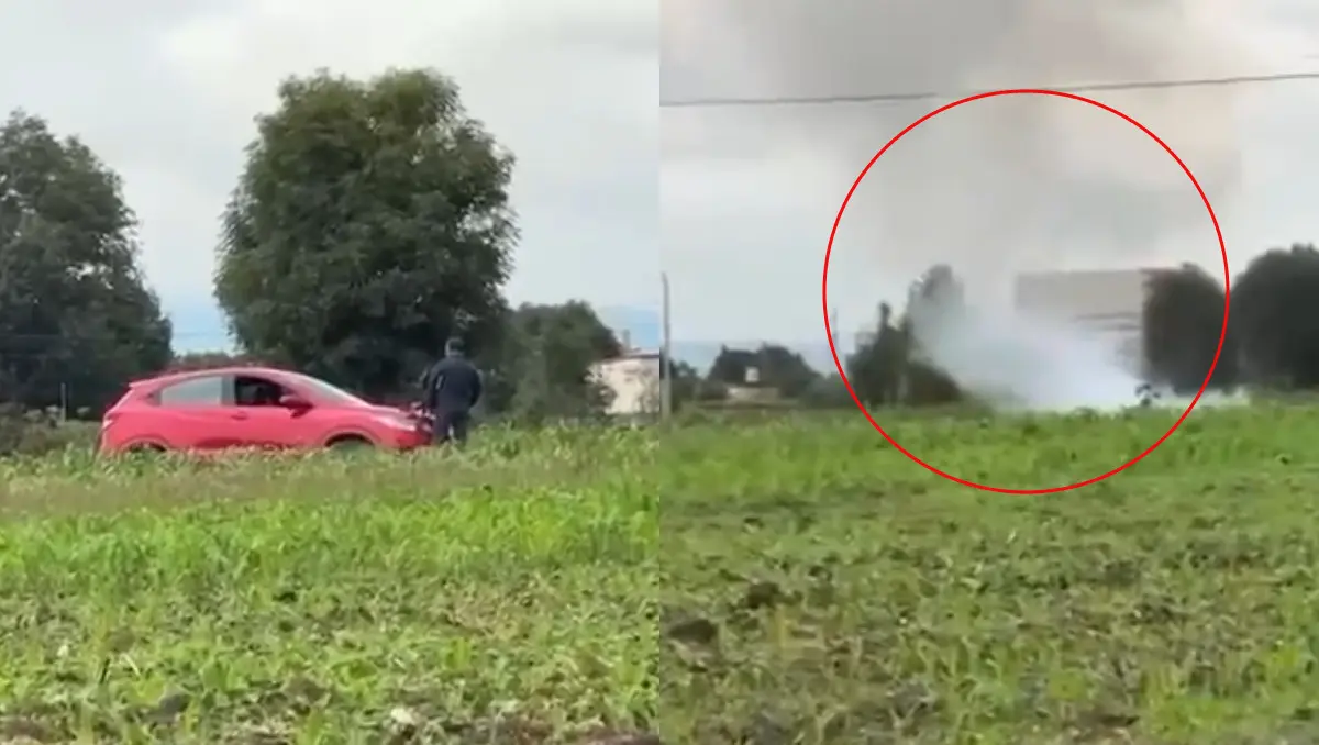 #Video: Explotan artefactos durante inspección de un auto abandonado en Puebla