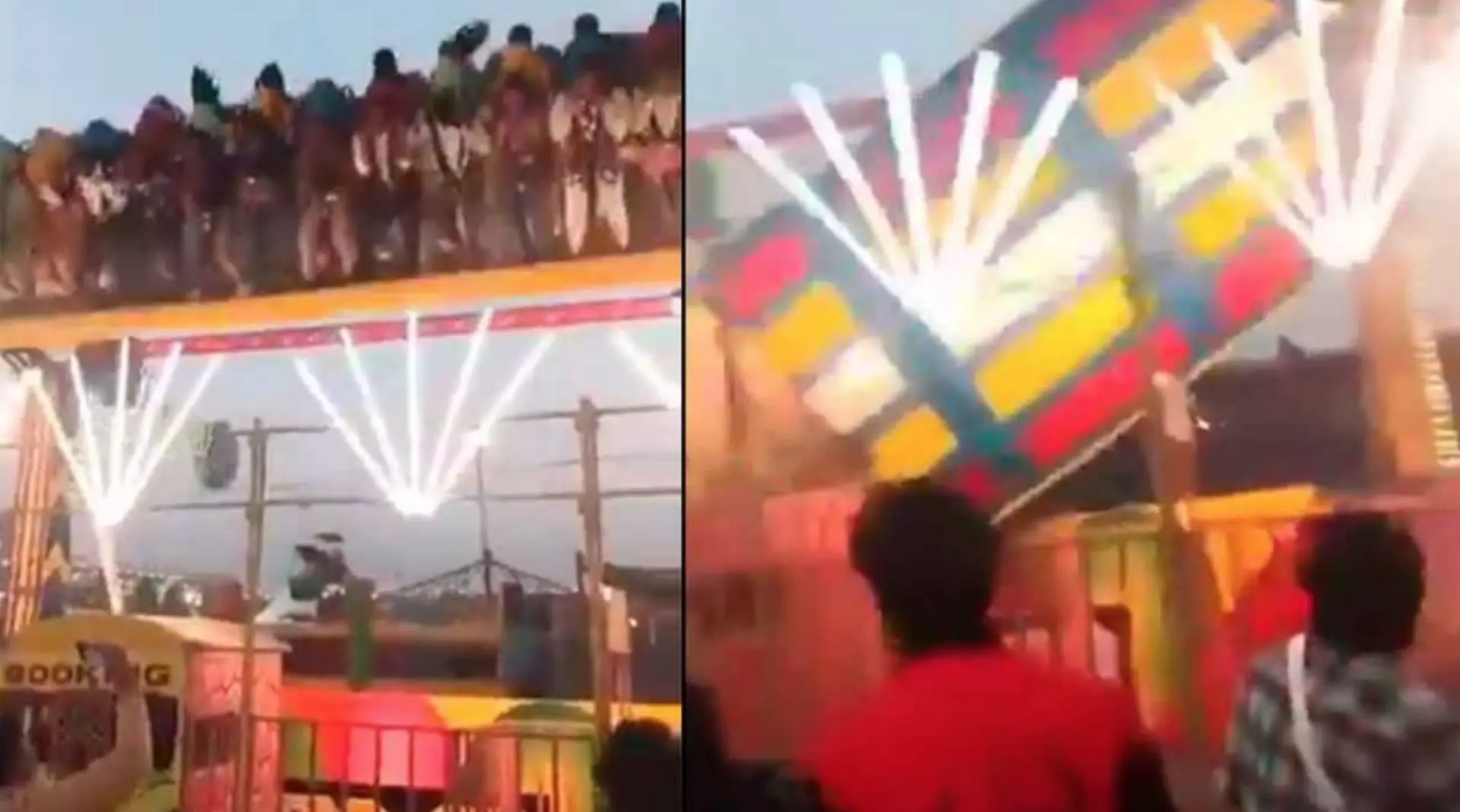 #VIDEO: Falla de juego mecánico en la India, deja un agente muerto y decenas de heridos