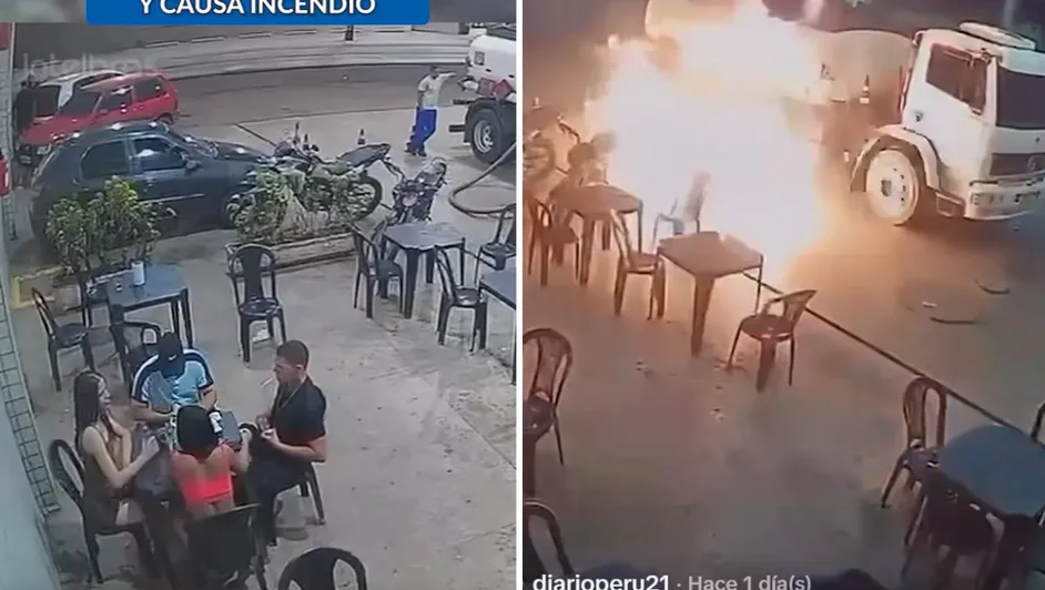#Video: Prende un cigarro en gasolinera y provoca incendio