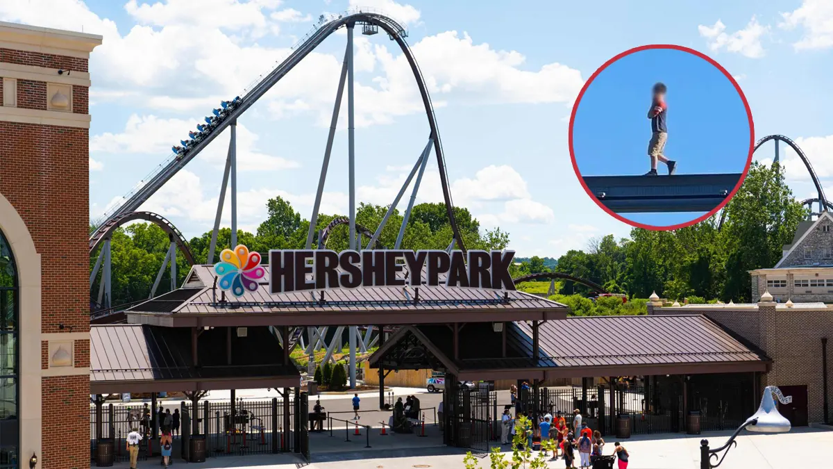 #Video: Rescatan a niño que estaba caminando sobre las vías de una montaña rusa en un parque de diversiones 