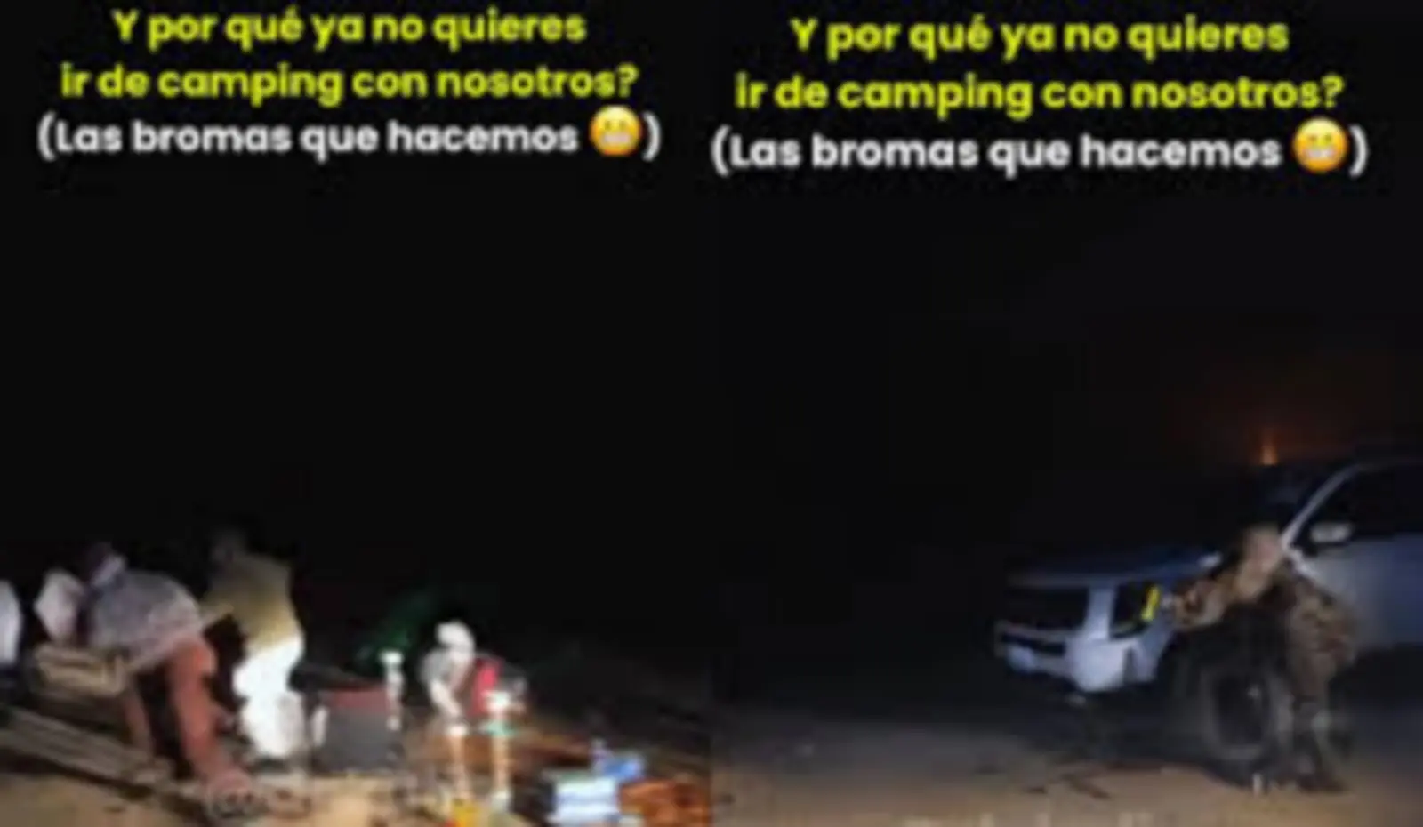 #Video: Son asustados por una criatura misteriosa, quien resultó ser su amigo