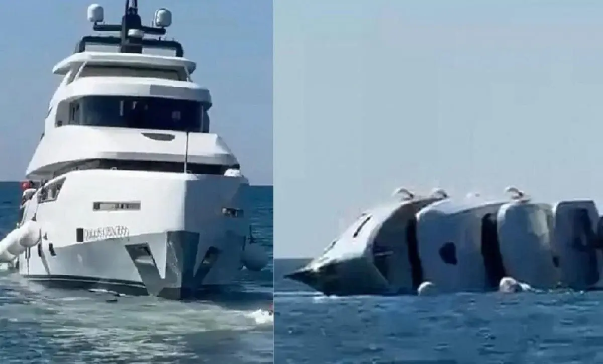 #Video: ¡Todos al mar! Yate de lujo se hunde en minutos durante su viaje inaugural en Turquía