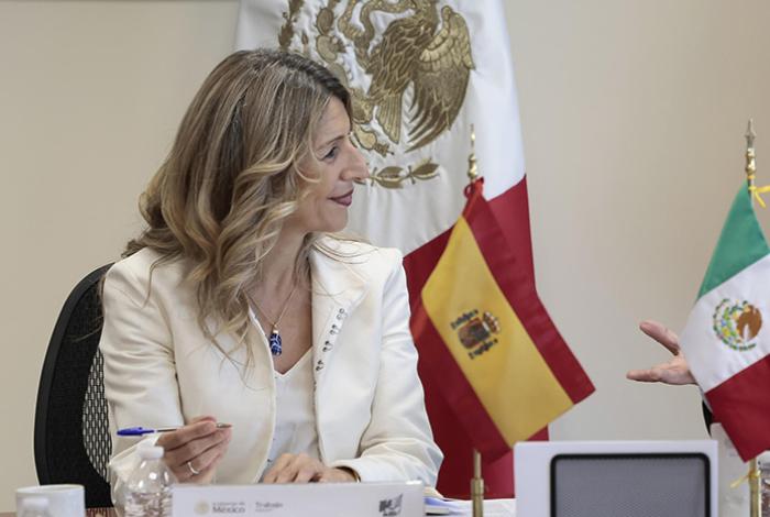 Vivienda y salarios: ministra española Yolanda Díaz define la democracia en México