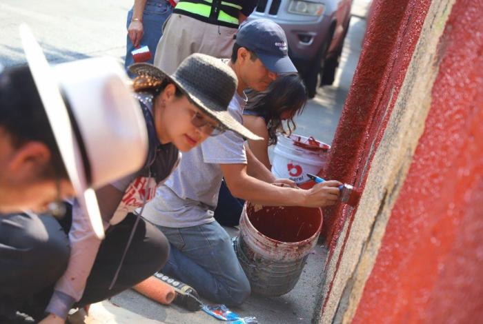 Voluntariado del DIF Morelia rehabilita fachadas del Centro Histórico: Paola Delgadillo