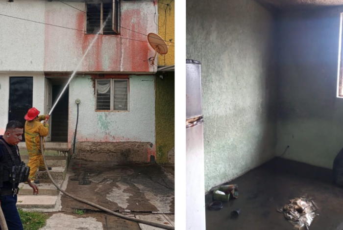 Voraz incendio consume vivienda en la colonia La Parota #Apatzingán