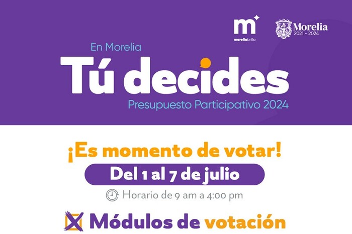 Vota por el mejor proyecto en el Presupuesto Participativo 2024 de Morelia