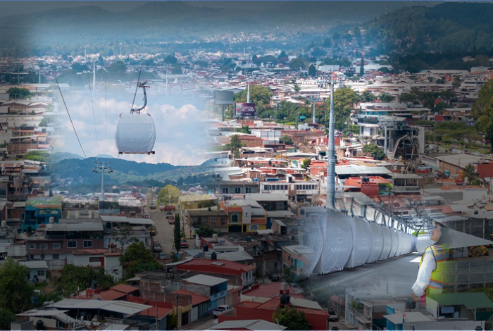 Ya casi: Termina instalación de cable e inicia traslado de cabinas por aire del Teleférico de Uruapan