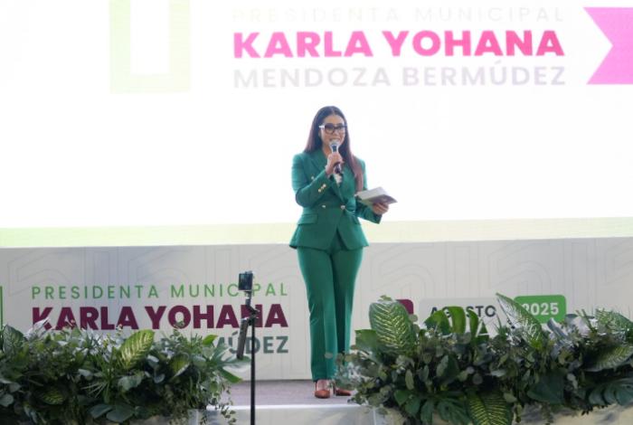 Yohana Mendoza, presidenta de Ario, rinde su Primer Informe de Gobierno